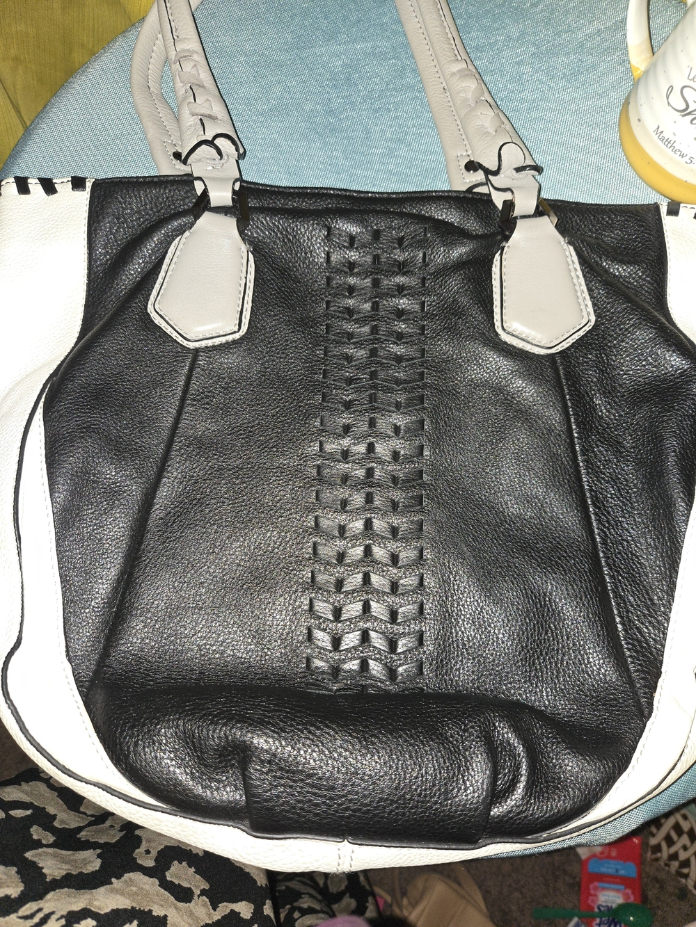 Oryany Color-blocked Black, White &Gray Women’s Shoulder Bag. GUC. - Picture 1 of 8